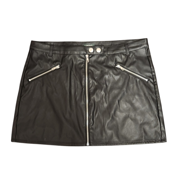 wild fable Dresses & Skirts - Wild Fable Black Faux Leather Mini Skirt